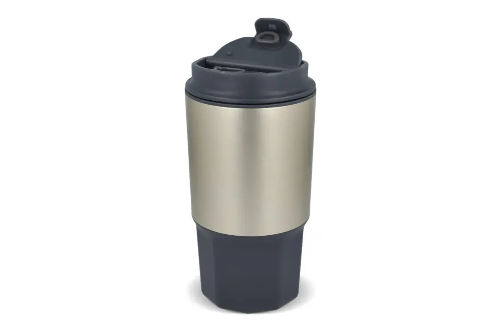 Thermobecher mit Logo doppelwandig Edelstahl 450 ml — Produktfoto 5