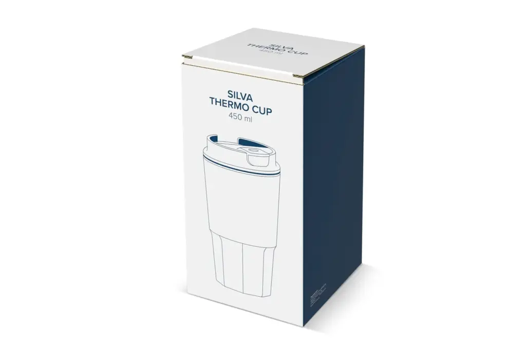 Thermobecher mit Logo doppelwandig Edelstahl 450 ml — Produktfoto 8
