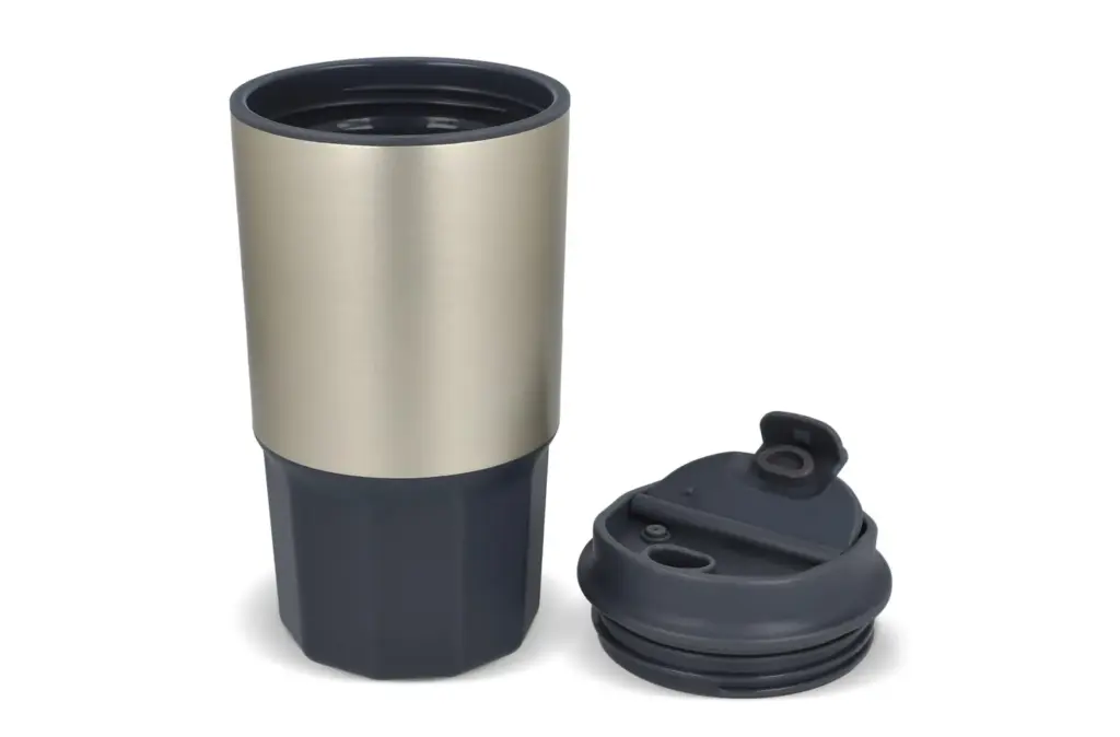 Thermobecher mit Logo doppelwandig Edelstahl 450 ml — Produktfoto 9