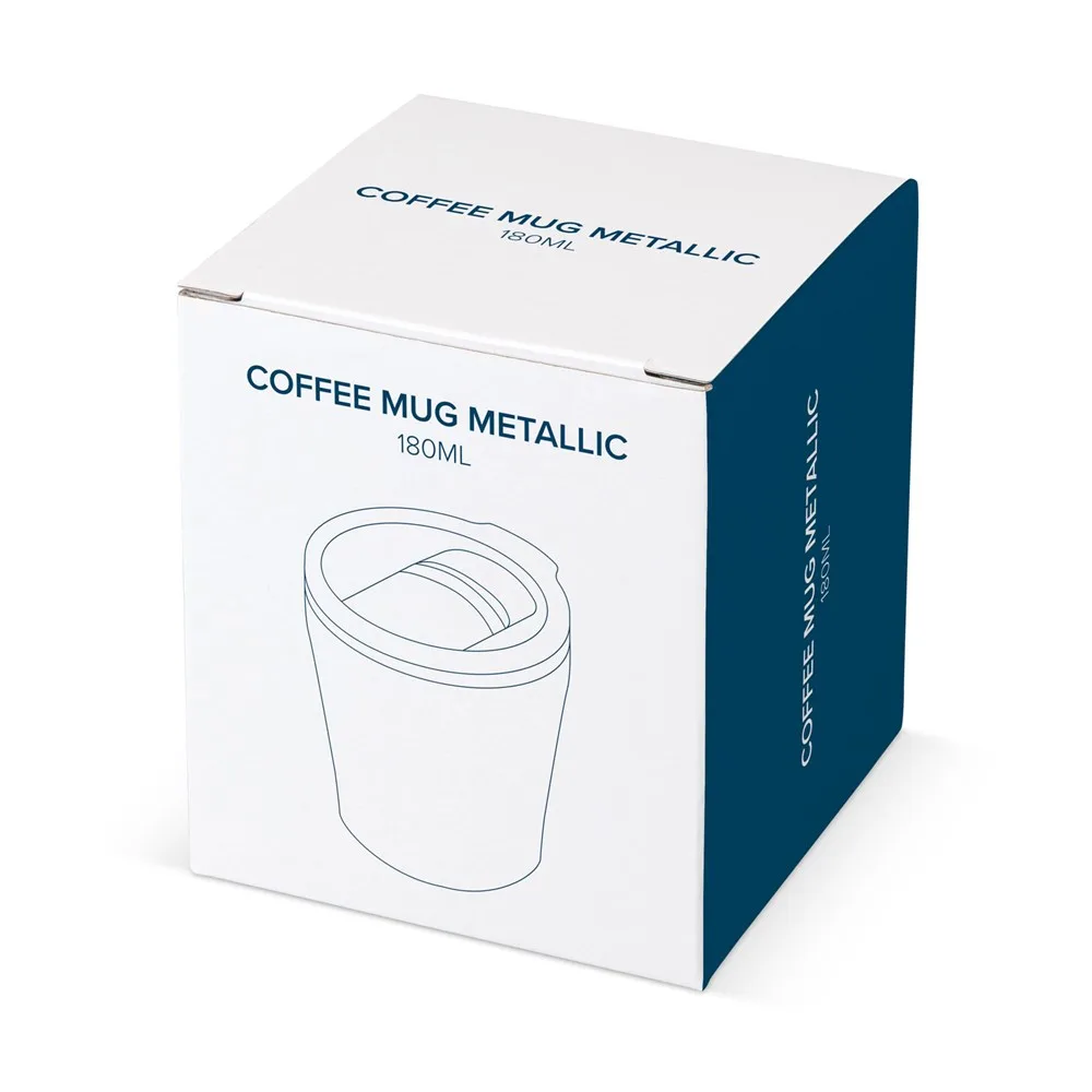 Koffiebeker metallic 180ml productfoto 6 - Hidalgo-werbeartikel Koffiebeker metallic 180ml — productfoto 6
