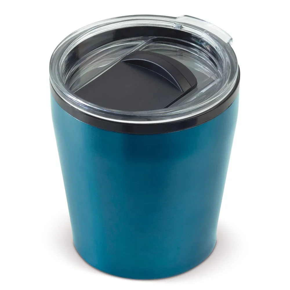 Koffiebeker metallic 180ml lichtblauw - Hidalgo-werbeartikel Koffiebeker metallic 180ml, lichtblauw