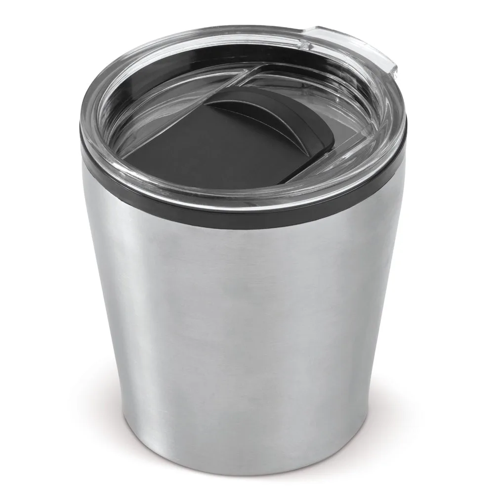 Koffiebeker metallic 180ml zilver - Hidalgo-werbeartikel Koffiebeker metallic 180ml, zilver