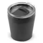 Koffiebeker metallic 180ml zwart - Hidalgo-werbeartikel Koffiebeker metallic 180ml, zwart
