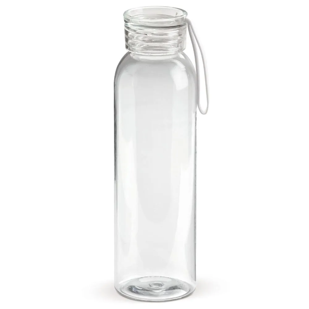 Waterfles Tritan 600ml transparant - wit - Hidalgo-werbeartikel Waterfles Tritan 600ml, transparant - wit