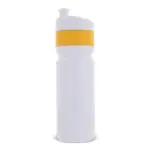 Sport bidon met rand 750ml, wit / geel