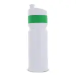 Sport bidon met rand 750ml, wit / groen