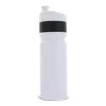 Sport bidon met rand 750ml, wit/zwart