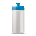 Sportbidon classic 500ml, wit / lichtblauw