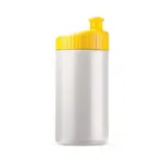 Sportbidon design 500ml, wit / geel
