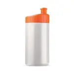 Sportbidon design 500ml, wit / oranje