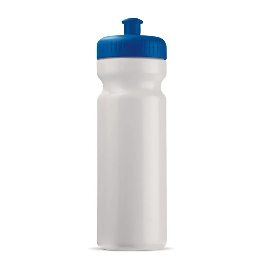 Sportbidon classic 750ml wit donkerblauw - Bidons & Shakers Sportbidon classic 750ml, wit / donkerblauw