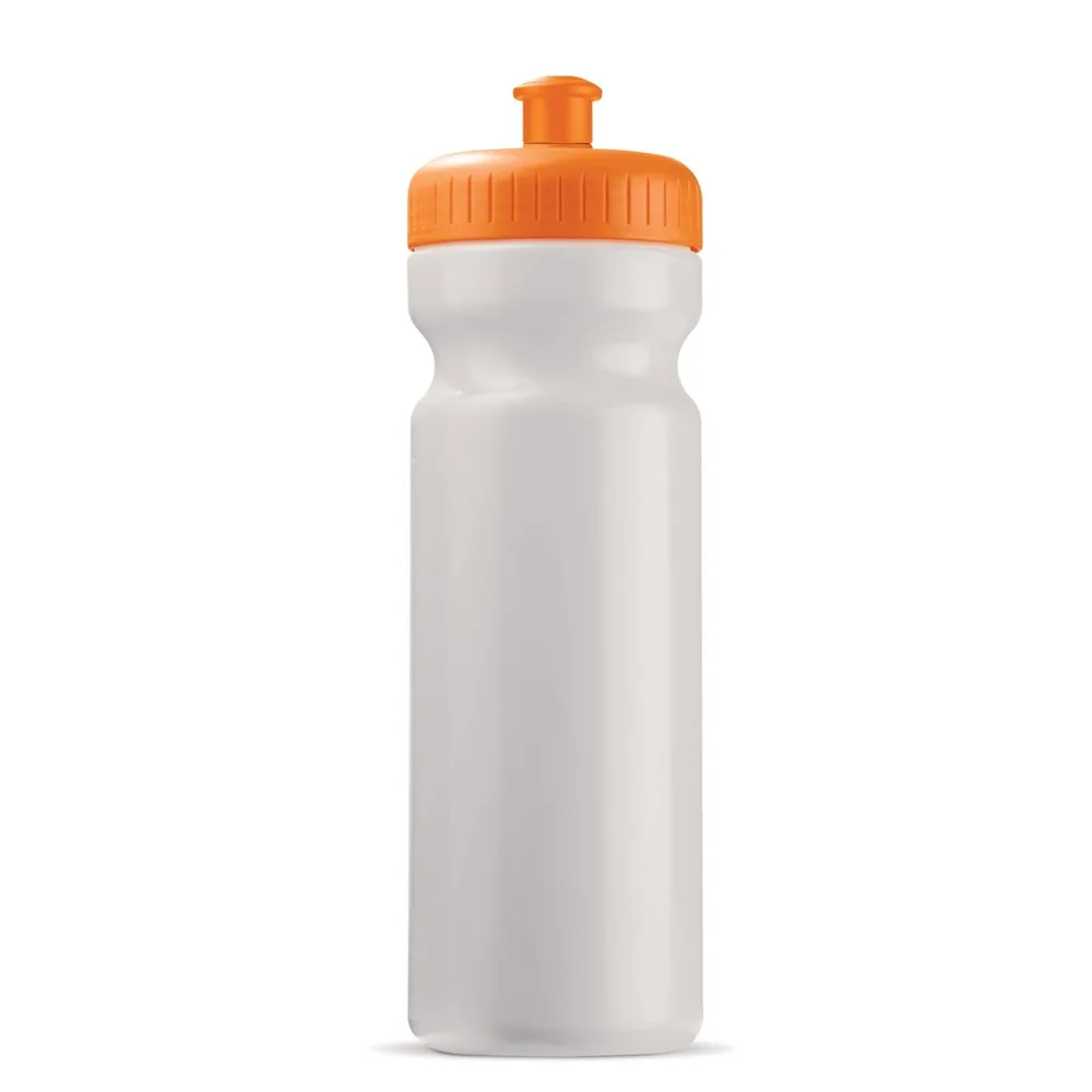 Sportbidon classic 750ml wit oranje - Bidons & Shakers Sportbidon classic 750ml, wit / oranje