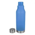 R-PET fles mat 600ml ecru blauw - Hidalgo-werbeartikel R-PET fles mat 600ml, ecru / blauw