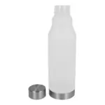 R-PET fles mat 600ml ecru wit - Hidalgo-werbeartikel R-PET fles mat 600ml, ecru / wit