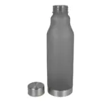 R-PET fles mat 600ml ecru zwart - Hidalgo-werbeartikel R-PET fles mat 600ml, ecru / zwart