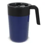 Dubbelwandige koffiebeker 400ml donkerblauw - Hidalgo-werbeartikel Dubbelwandige koffiebeker 400ml, donkerblauw