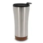 Dubbelwandige thermobeker met kurk onderzijde 480ml, zilver