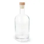 Glass Water Bottle 500ml Custom Logo Wooden Cap
