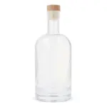 Glass Water Bottle 500ml Custom Logo Wooden Cap — product photo 4