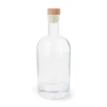 Glass Water Bottle 500ml Custom Logo Wooden Cap — product photo 2