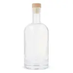 Trinkflasche Glas 1L mit Logo und Holzdeckel — Produktfoto 5