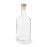 Trinkflasche Glas 1L mit Logo und Holzdeckel — Produktfoto 2