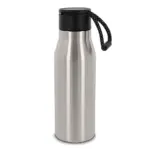Thermofles met touw 600ml zilver - Hidalgo-werbeartikel Thermofles met touw 600ml, zilver