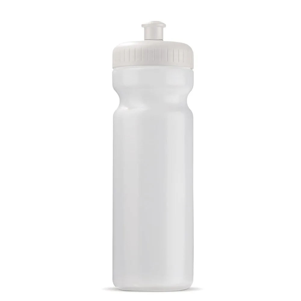 Sportbidon Bio 750ml transparant - wit - Bidons & Shakers Sportbidon Bio 750ml, transparant - wit