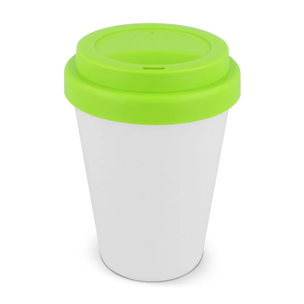 RPP Koffiebeker Wit 250ml wit lichtgroen - Hidalgo-werbeartikel RPP Koffiebeker Wit 250ml, wit / lichtgroen