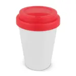 RPP Koffiebeker Wit 250ml wit rood - Hidalgo-werbeartikel RPP Koffiebeker Wit 250ml, wit / rood