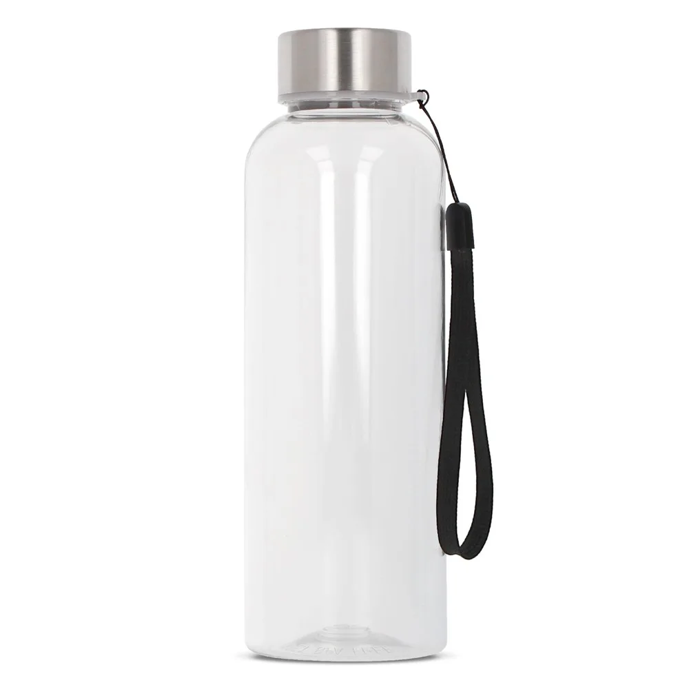 Waterfles Jude R-PET 500ml transparant zwart - Hidalgo-werbeartikel Waterfles Jude R-PET 500ml, transparant zwart