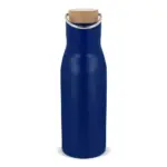 Thermo fles met bamboe deksel 500ml, donkerblauw