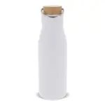 Thermo fles met bamboe deksel 500ml, wit