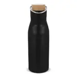 Thermo fles met bamboe deksel 500ml, zwart