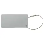 Aluminium bagagelabel rechthoek, zilver
