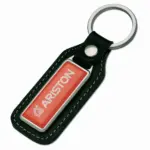 Sleutelhanger leer, zwart
