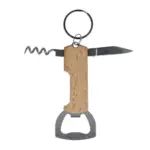 Bamboe wijn & flesopener sleutelhanger — productfoto 2