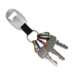 Flesopener sleutelhanger, zilver