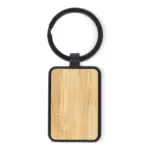 Bamboe en metalen sleutelhanger rechthoekig — productfoto 2