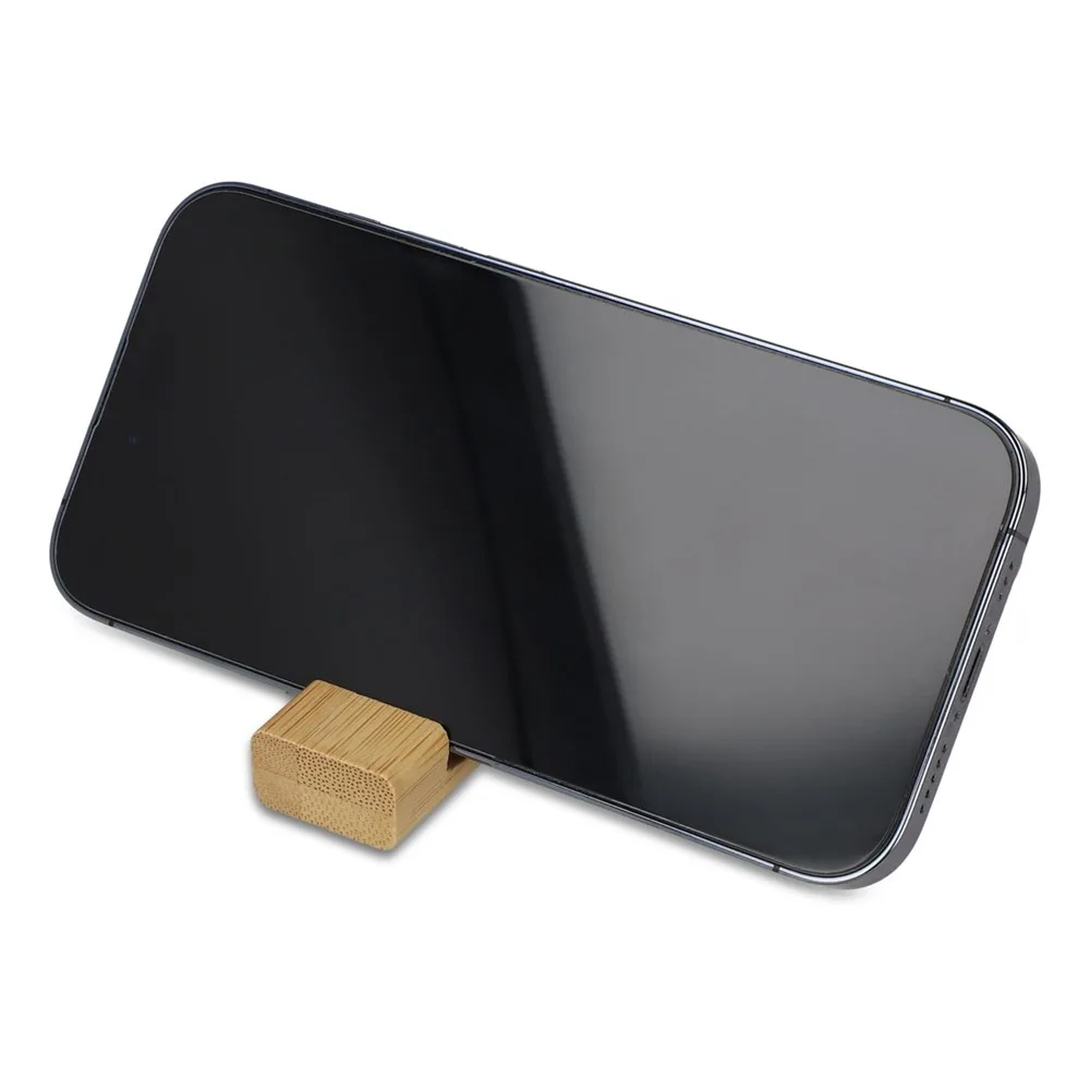 Bamboe telefoonhouder sleutelhanger productfoto 3 - Hidalgo-werbeartikel Bamboe telefoonhouder sleutelhanger — productfoto 3