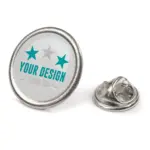 Badge metalen pin Ø20mm zilvermat - Hidalgo Badge metalen pin Ø20mm, zilvermat