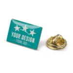 Badge metalen pin 19x13mm goud satijn - Hidalgo Badge metalen pin 19x13mm, goud satijn