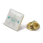 Badge metalen pin 15x15mm goud satijn - Hidalgo Badge metalen pin 15x15mm, goud satijn
