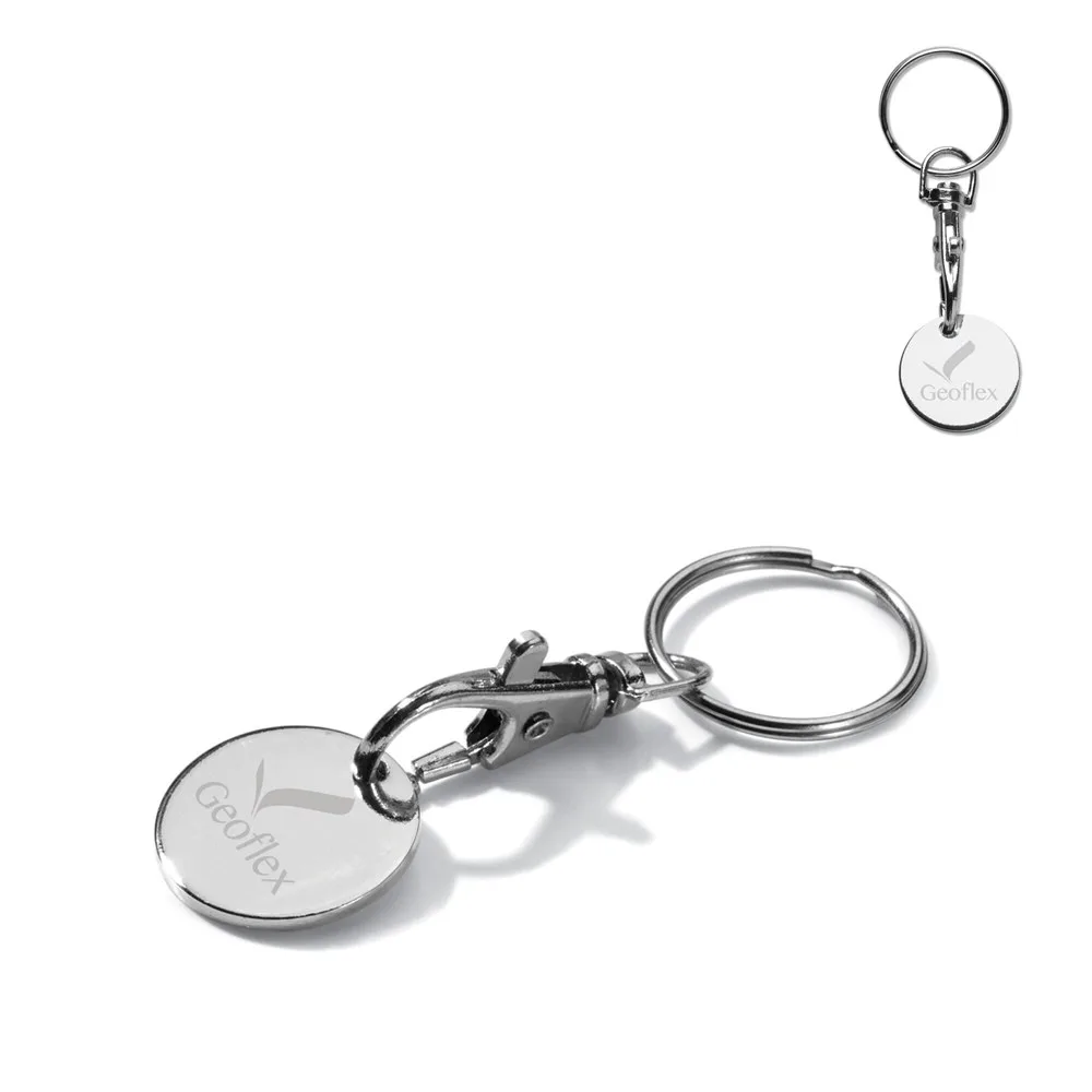 Sleutelhanger winkelwagenmuntje