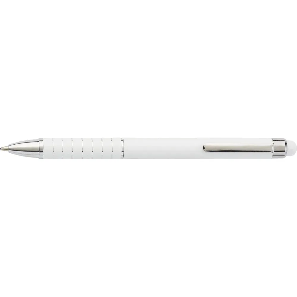 Balpen Oliver | Aluminium | Stylus wit - Hidalgo-werbeartikel Balpen Oliver | Aluminium | Stylus, wit