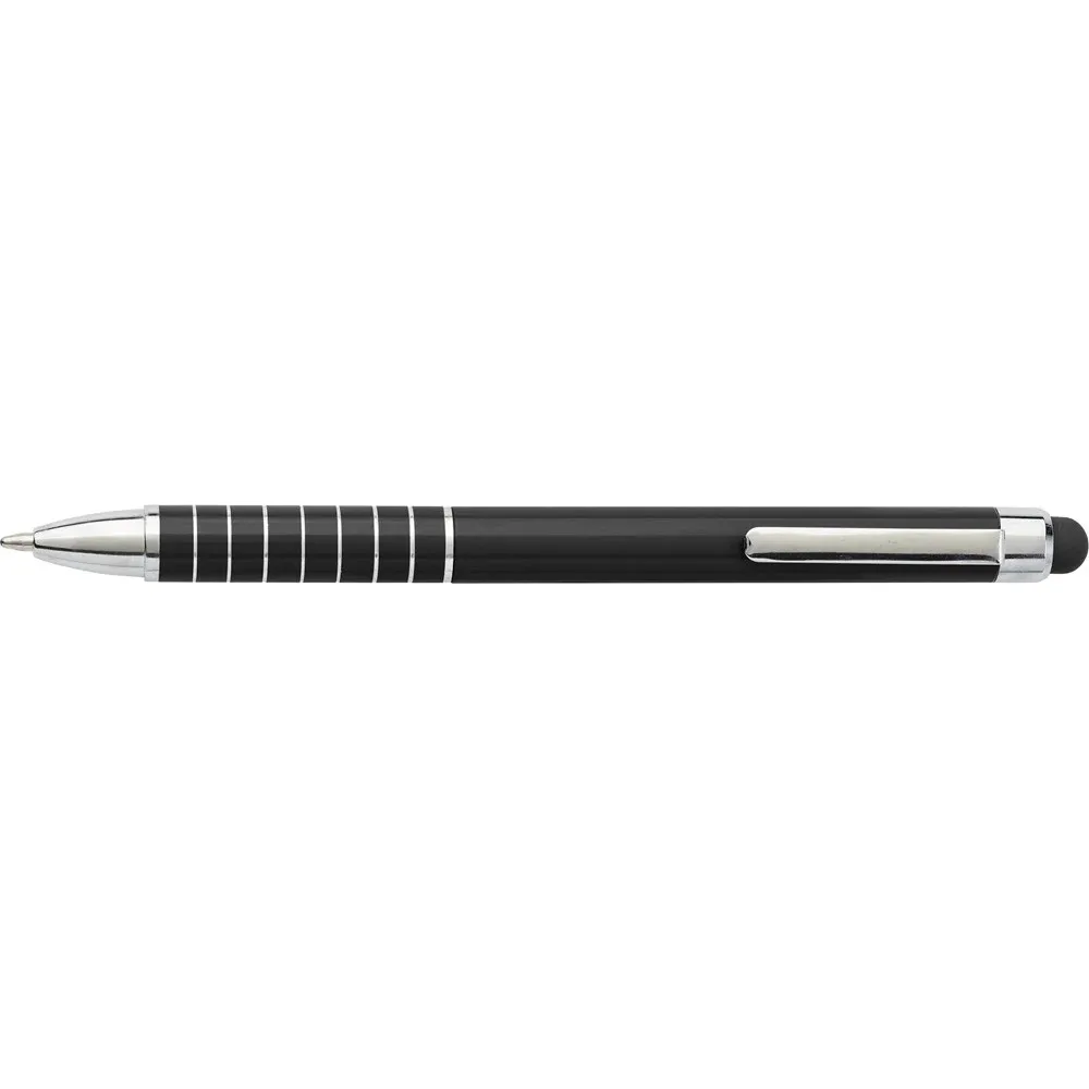 Balpen Oliver | Aluminium | Stylus zwart - Hidalgo-werbeartikel Balpen Oliver | Aluminium | Stylus, zwart