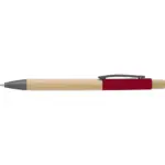 Balpen Anke | Bamboe | Aluminium rood - Hidalgo-werbeartikel Balpen Anke | Bamboe | Aluminium, rood