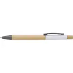 Balpen Anke | Bamboe | Aluminium wit - Hidalgo-werbeartikel Balpen Anke | Bamboe | Aluminium, wit