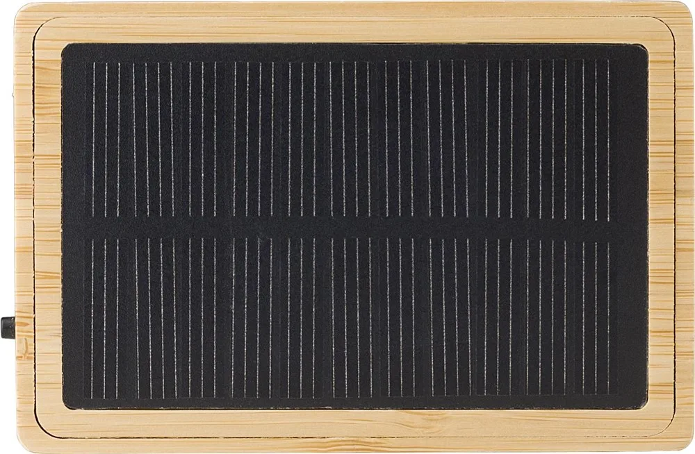 Draadloze speaker Fox | Bamboe | Solar productfoto 3 - Hidalgo-werbeartikel Draadloze speaker Fox | Bamboe | Solar — productfoto 3