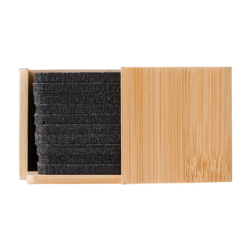 Onderzettersset Lawrence | Gerecycled | Bamboe houder productfoto 5 - Hidalgo-werbeartikel Onderzettersset Lawrence | Gerecycled | Bamboe houder — productfoto 5